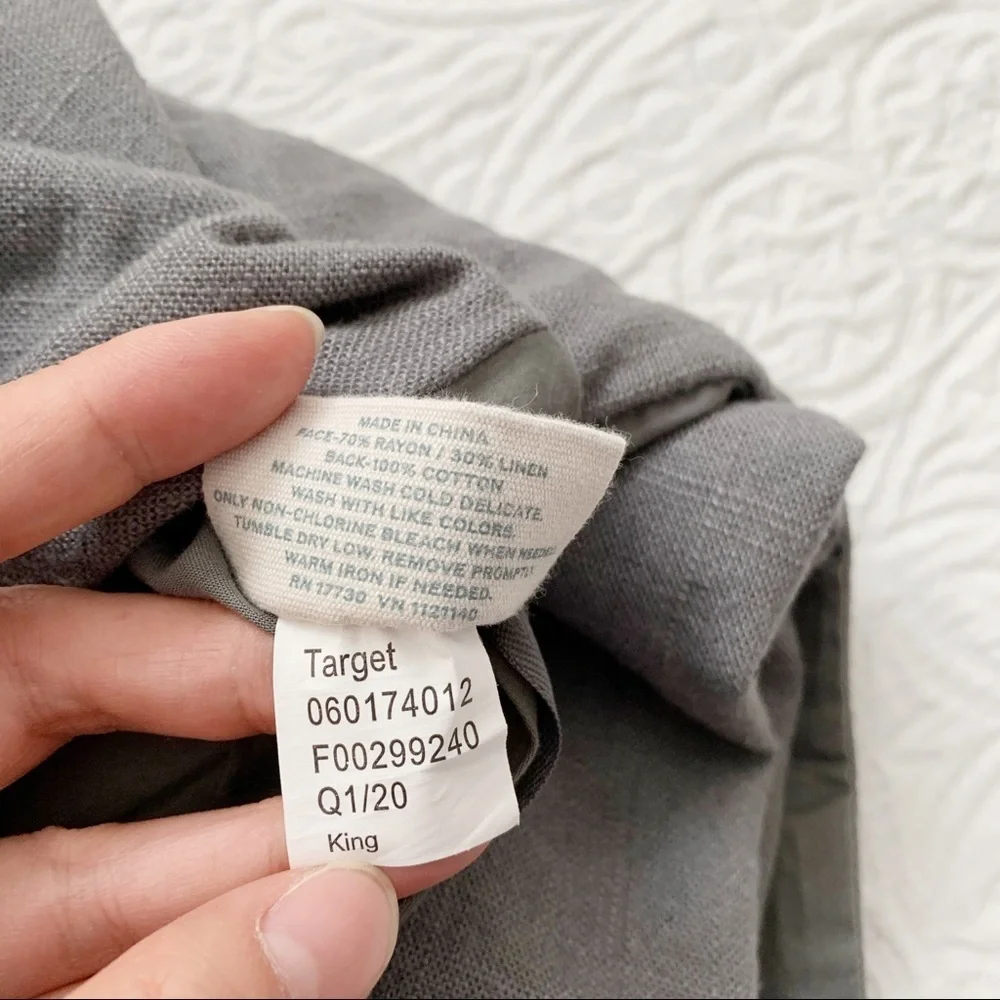 NWOT CASALUNA Heavyweight Linen Blend‎ Duvet Cover